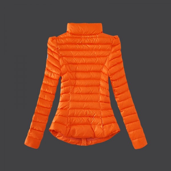 Moncler Donna Giù cappotto stand Collare Arancione uscita M1021
